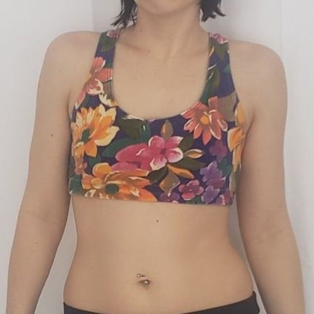 90s Floral Sports Bra